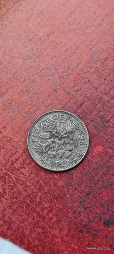 Великобритания 6 пенсе 1965