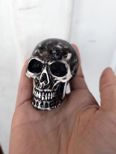 Лот С 1 РУБЛЯ! много лотов! Черепок фигурка сувенир небольшой (ЧЕРНЫЙ)