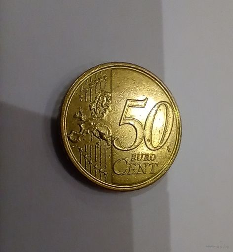 Бельгия. 50 евроцентов. Брак: выкрошка. Торг