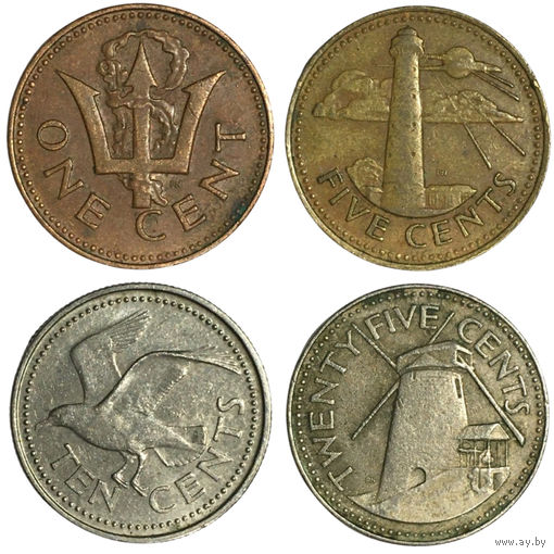 Барбадос набор монет (4 шт), 1973-1989