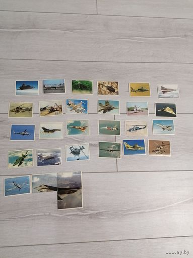 Наклейки Карточки Боевые самолёты, торги с Рубля
