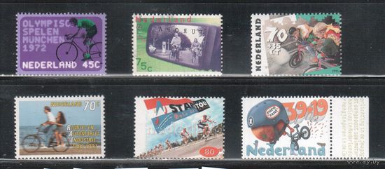 Нидерланды-1972-2004(Мих.993-)  **  ,  Спорт, Велосипед, Велоспорт ,6 марок