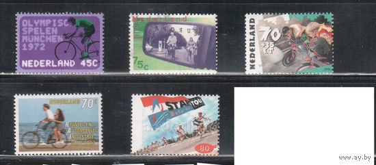 Нидерланды-1972-(Мих.993-) ** , Спорт, Велосипед, Велоспорт ,6 марок
