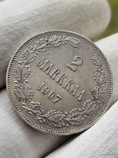 2 марки для Финляндии 1907 год. ШБ aUNC