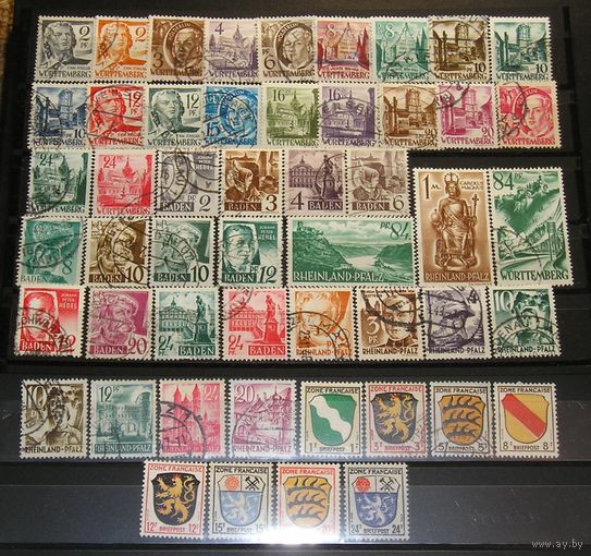 Французская зона оккупации х 51 разных марок