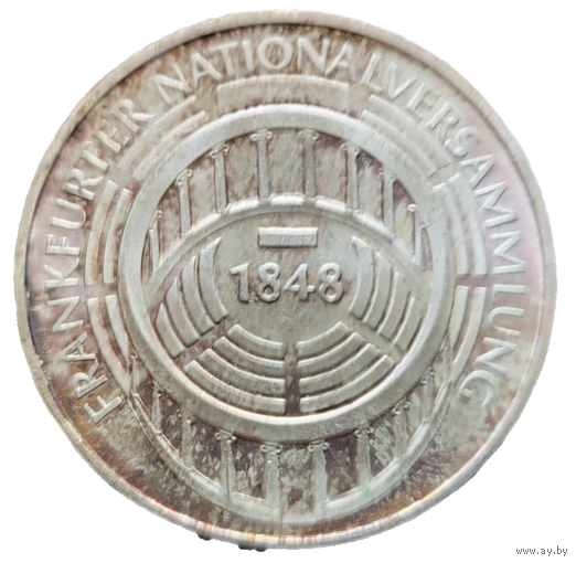 5 марок 1973 G Национальное Собрание! Штемпель! Серебро 11.2 грамма 625 пробы! ВОЗМОЖЕН ОБМЕН!