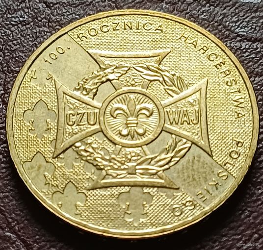 Польша 2 злотых, 2010 100 лет Союзу польских харцеров, скаутское движение   ( 2-8-7 )