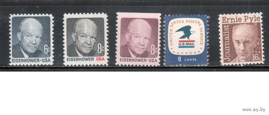 США-1970-1971, (Мих.1006-1043), ** / * , Стандарт, Личности (полная серия)
