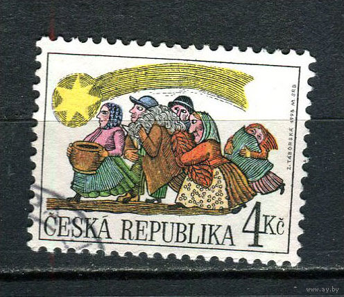 Чешская Республика - 1998 - Рождество 4Кс - [Mi.197] - 1 марка. Гашеная.  (LOT HB41)-T10P39