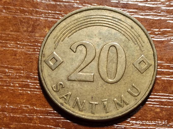 Латвия 20 сантимов 1992