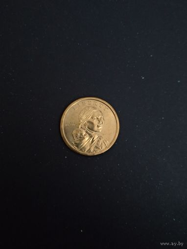 1 доллар США, 2012. Торговые пути 17 века (Индеец с лошадью). Сакагавея (Коренные американцы).