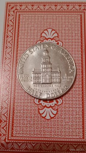 США пол доллара 1976