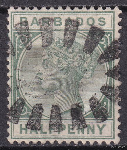 80.BrKCI. Великобритания. Колонии. Барбадос. Стандарт. Виктория. 1882 г. 1/2P. Mi.#32.