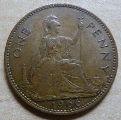 1 пенни 1966 Великобритания