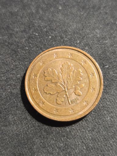 Германия 2 евроцента 2020 F