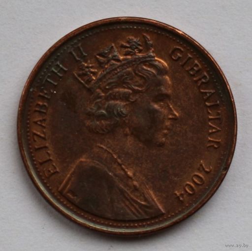 Гибралтар 1 пенни "300 лет захвату Гибралтара" 2004 год, XF