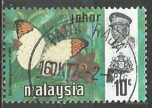 Малайские штаты(Джохор). Бабочка белянка. 1971г. Mi#165.