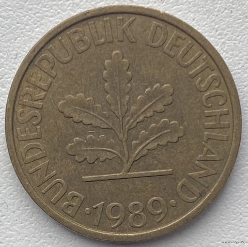 Германия 10 пфеннигов 1989 г. J