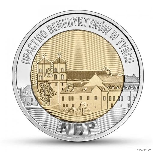 Польша 5 злотых, 2024 Бенедиктинское аббатство в Тынеце UNC