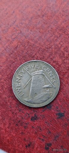 Барбадос 25 цент 1980