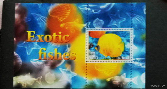 Блок рыбы морские обитатели MNH