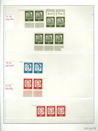 Германия.Стандарт 1961**на семи страницах из фирменного альбома.