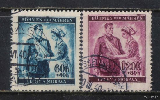Германия Богемия и Моравия Протекторат 1940 Красный крест Полная #53-4