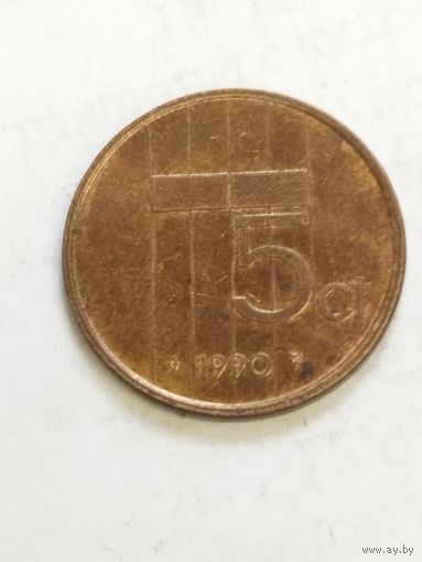 Нидерланды 5 центов 1990