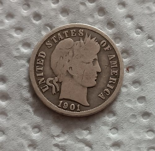 США 10 центов 1901