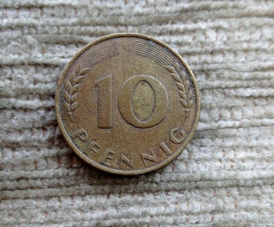 Werty71 Германия ФРГ 10 пфеннигов 1969 G