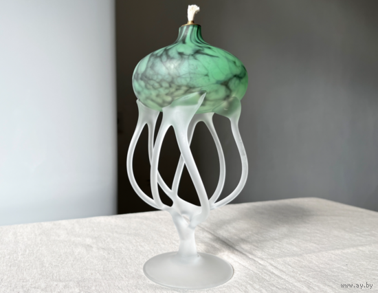 Аромалампа цветное матовое стекло 22см