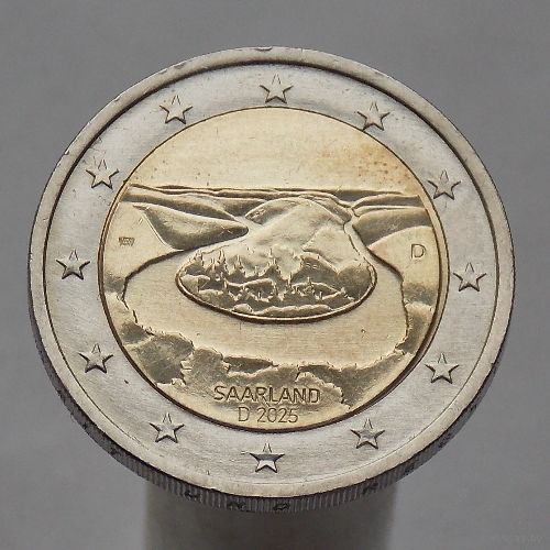 Германия 2 евро 2025 D Саар Сааршляйфе
