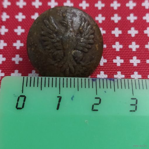 Польская пуговица с орлом(23мм), армейская, начало хх века...