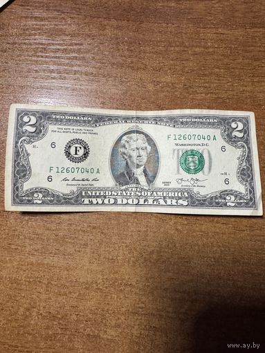 Банкнота 2 доллара США