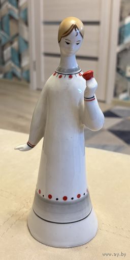 Статуэтка Фарфоровая Аленький цветочек . Гжель