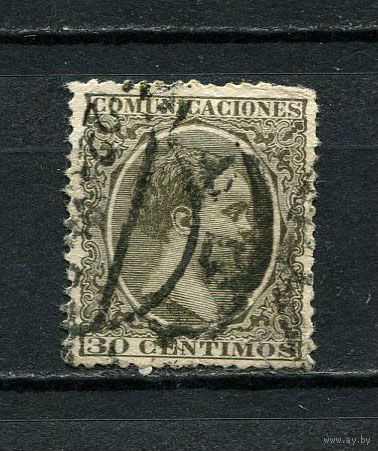 Испания (Королевство) - 1889 - Король Испании Альфонсо XIII - 30C - [Mi.195] - 1 марка. Гашеная.  (Лот 81CA)