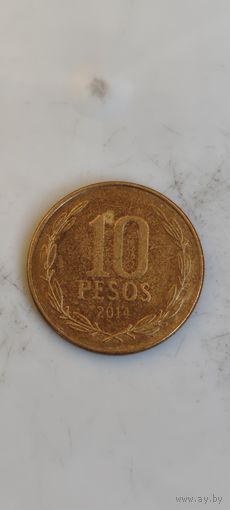 Чили 10 песос 2014