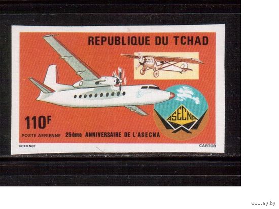 Чад-1985,(Мих.1122В)  **, Авиация, Самолет ,БЗЦ
