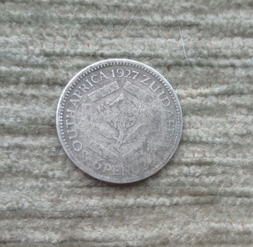 Werty71 Южная Африка 6 пенсов 1927 серебро ЮАР