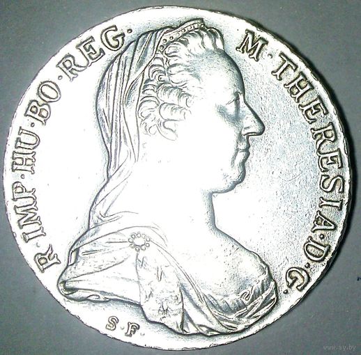 РАСПРОДАЖА!!! - АВСТРИЯ 1 талер 1780 год "МАРИЯ ТЕРЕЗИЯ" серебро - aUNC! - ШТЕМПЕЛЬНЫЙ БЛЕСК!