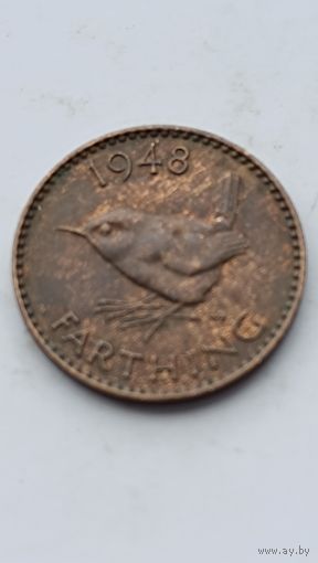 1 фартинг 1948 года Великобритания. Монета не чищена. 898