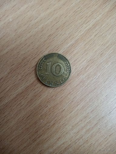 10 пфеннигов 1950  d ФРГ