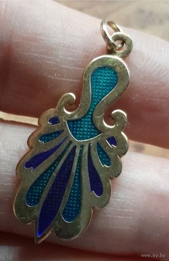Кулон- подвеска,  эмаль Клуазоне.