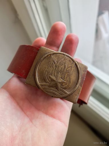 Ремень ссср пионерского вожатого Артек ссср редкий, пряжка бронза, 1950-е