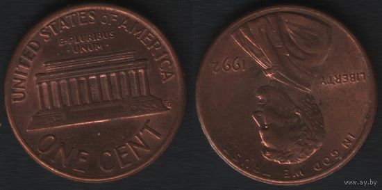 США km201b 1 цент 1992 год (-) (nf01