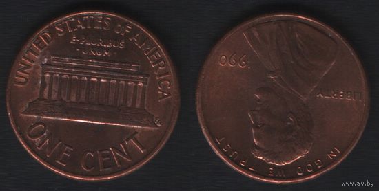 США km201b 1 цент 1990 год (-) (_5 ТОРГ ЛЮБОЙ