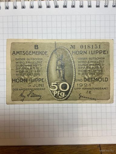 50 пфеннигов (нотгельды) г. Германия Хорн ин Липпе-1201