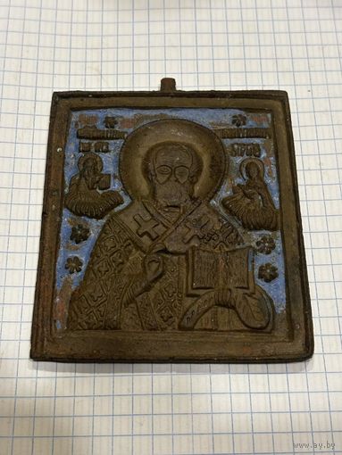 Икона литьё, эмаль,с рубля, три дня