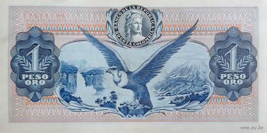 Werty71 Колумбия 1 песо 1973 UNC Банкнота