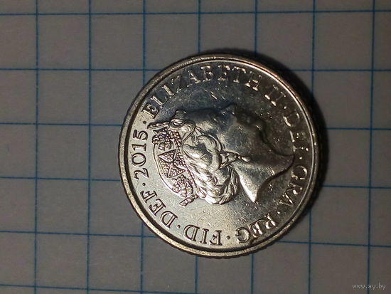 5 пенсов Великобритания 2015 год.